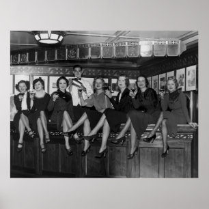 POSTER 1933 NEW YORK FIN DU PARTI DE L'INTERDICTION