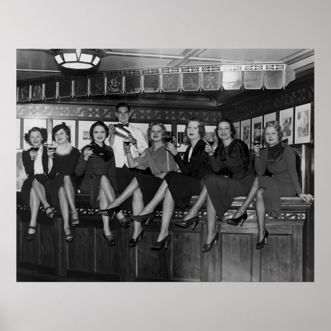 POSTER 1933 NEW YORK FIN DU PARTI DE L'INTERDICTION (Devant)