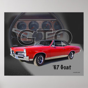 Poster 1967 GTO ”Goat” Muscle Car Art