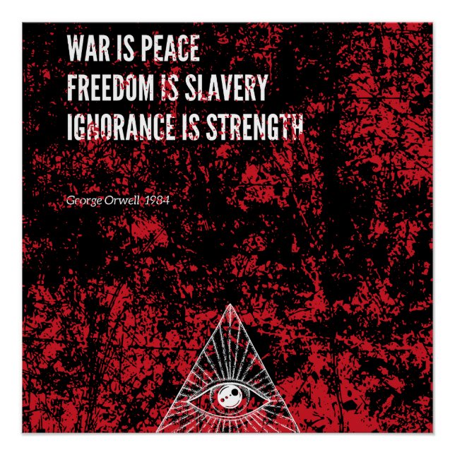Poster 1984 George Orwell War (Devant)