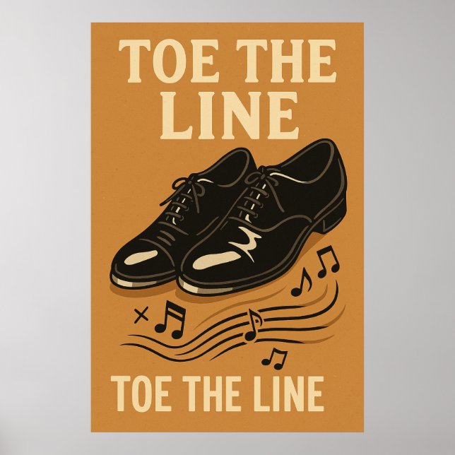 Poster 19, Toe the Line, Vintage (Devant)