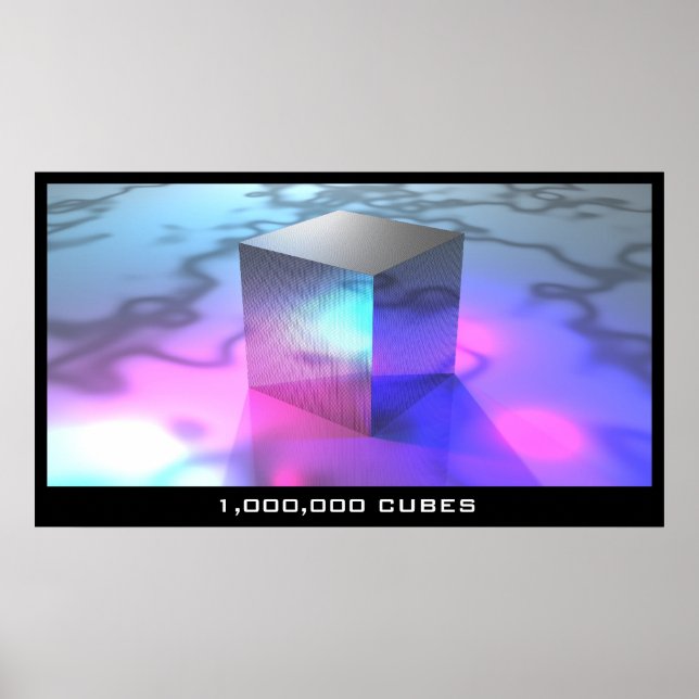 Poster 1 000 000 cubes (Devant)