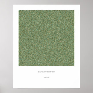 Poster 1 Million de décimales de ²