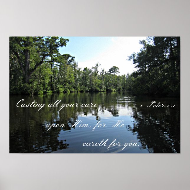 Poster 1 Pierre 5:7 Jetant sur Lui tous vos soucis... (Devant)