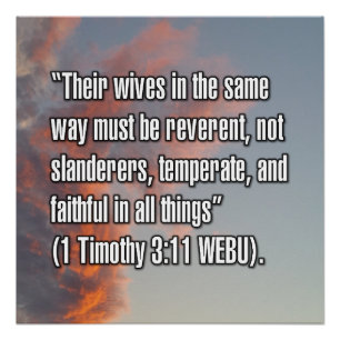 Poster 1 Timothée 3:11 WEBU