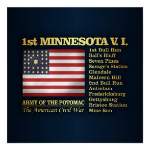 Poster 1ère Infanterie volontaire du Minnesota (BH)