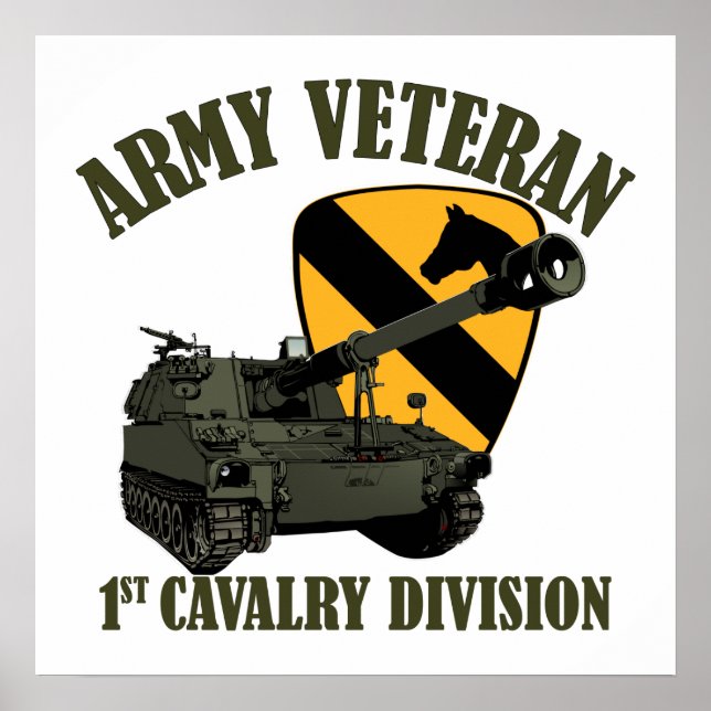 Poster 1st Cav Vet - Howitzer M109 (Devant)