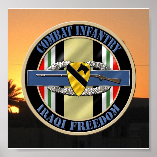 Poster 1st Cavalry Division Infantry OIF VETERAN (Devant)