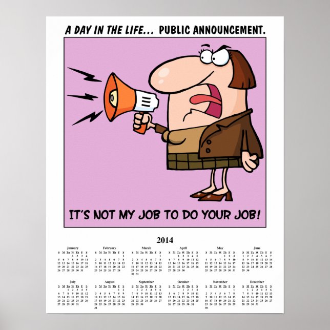 Poster 2014 Calendar Job Duties (Devant)