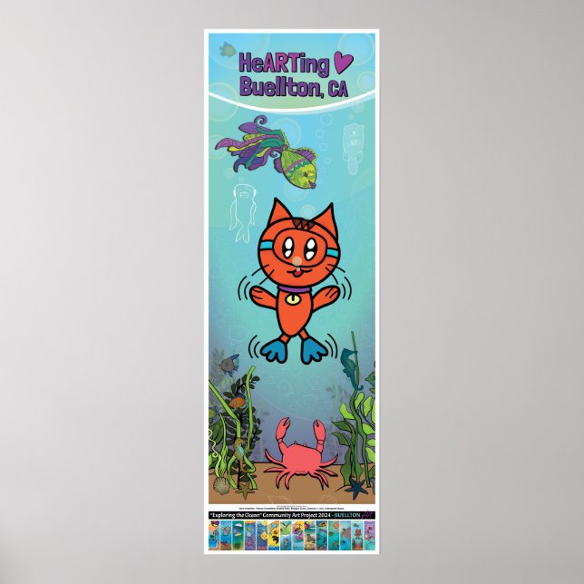 Poster 2024 - Scuba Cat - Buellton.Art (Devant)