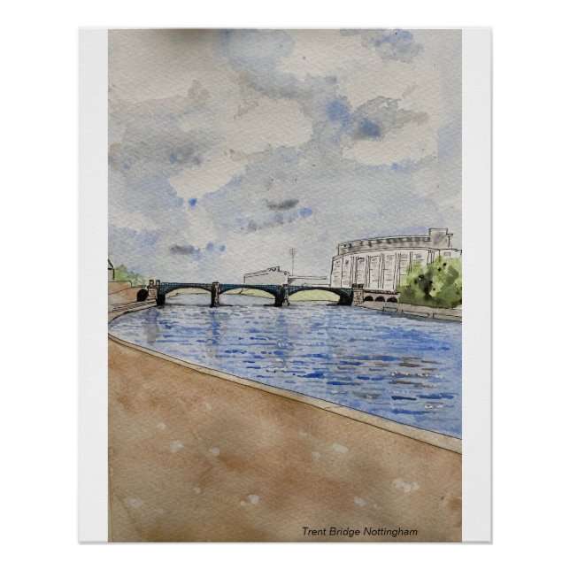 Poster 20"x25" Trent Bridge Nottingham (Devant)