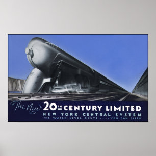 Poster 20th Century Limited - Route du niveau de l'eau