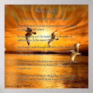 Poster 23:1 de psaume - 6 le seigneur Is My Shepard