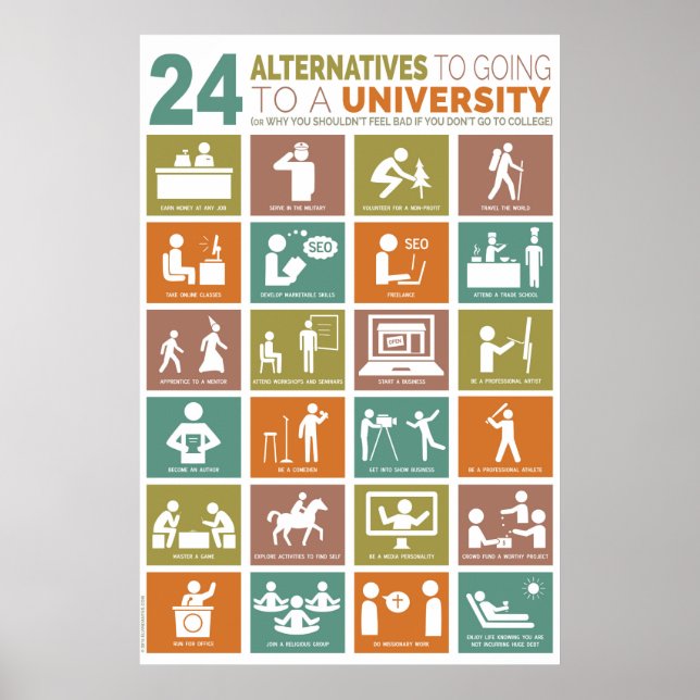 Poster 24 alternatives à l'université (Devant)