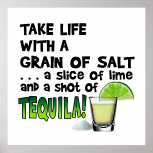 POSTER 24" X 24" - VIE, LIME, SEL, TEQUILA !