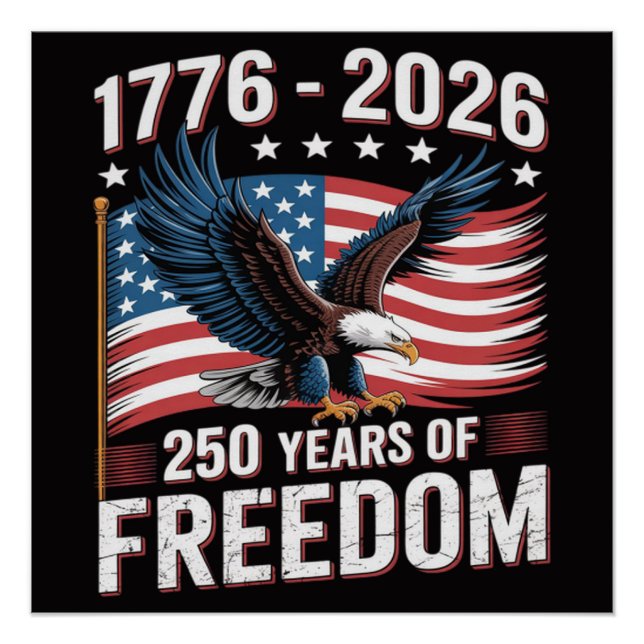 Poster 250 Ans 1776 2026 250e 4 juillet (Devant)