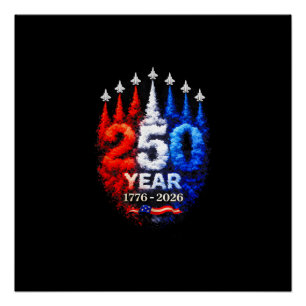 Poster 250 Ans Américain 1776 2026 250e USA Patriotique 4