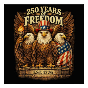 Poster 250 Ans Amérique 1776-2026