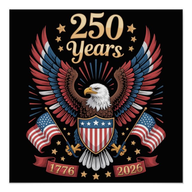 Poster 250 Ans d'Anniversaire Américain  (Devant)