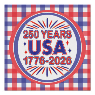 Poster 250 ans USA Semiquinentenaire 1776-2026
