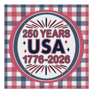 Poster 250 ans USA   Semiquinentenaire 1776-2026