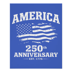 Poster 250e anniversaire de l'Amérique