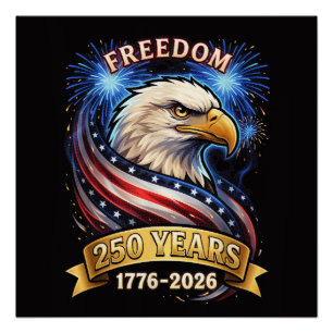 Poster 250e anniversaire États-Unis 1776-2026 Patriotique
