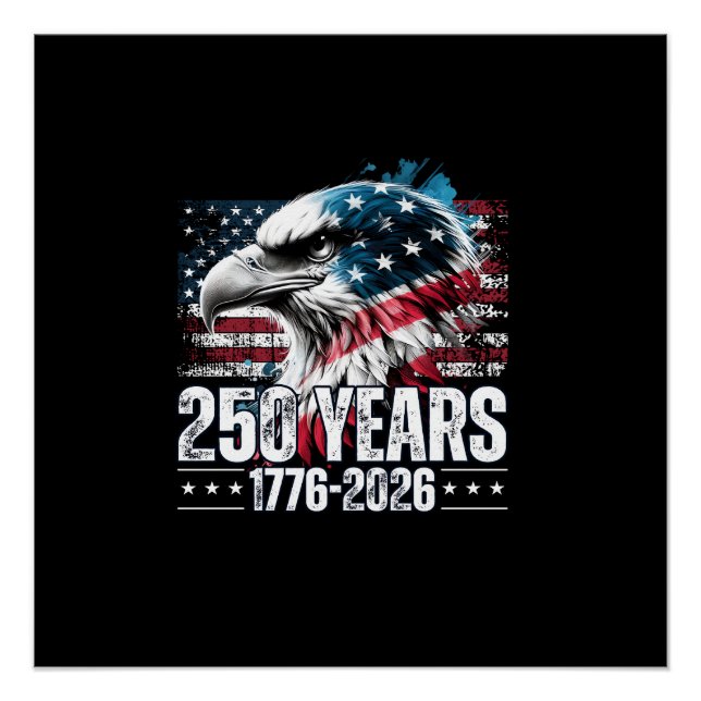 Poster 250e anniversaire États-Unis Anniversaire Manches  (Devant)
