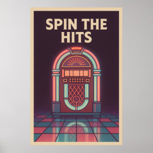 Poster 25, Spin the Hits, Vintage