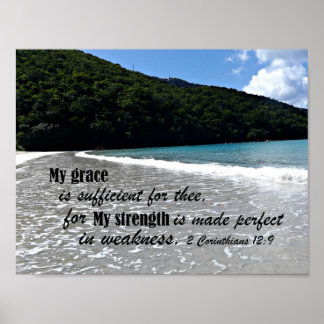 Poster 2 Corinthiens 12:9 Ma grâce te suffit