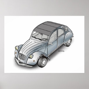 Poster 2 cv Citroen