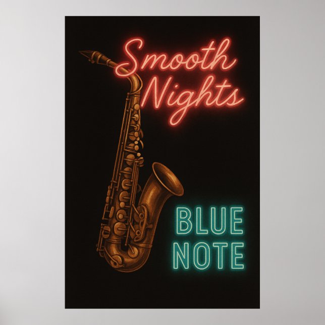 Poster 2 Smooth Nights à Blue Note, Vintage (Devant)