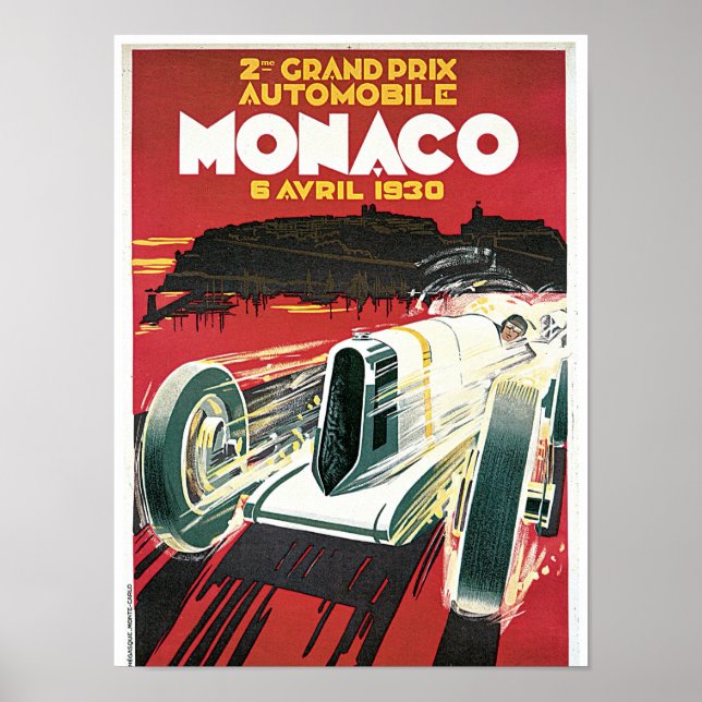 Poster 2e Grand Prix Automobile de Monaco (Devant)