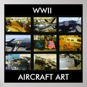 Poster 2ÈME GUERRE MONDIALE Aircraft Art