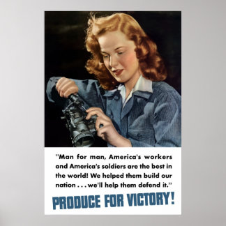 Poster 2ÈME GUERRE MONDIALE — Produisez Pour La Victoire
