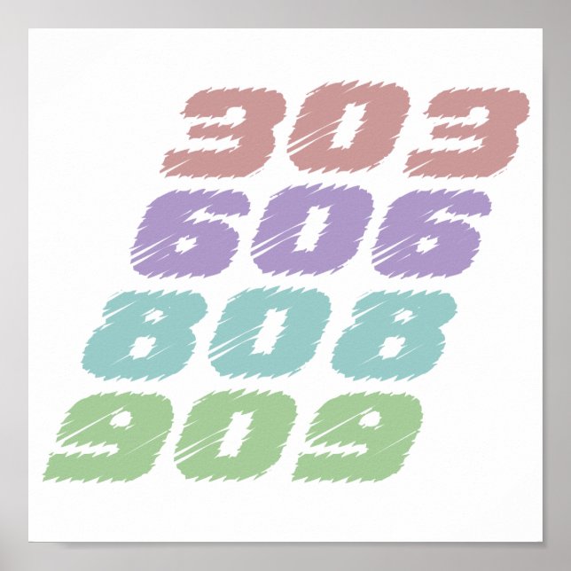 Poster 303 Techno (Devant)