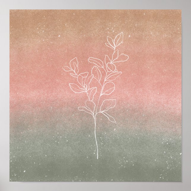 Poster 30,5 x 30,5 cm - Feuilles (Devant)