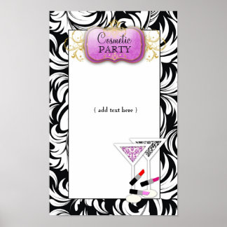 Poster 311-Lavish Purple Plate Cosmetic Party