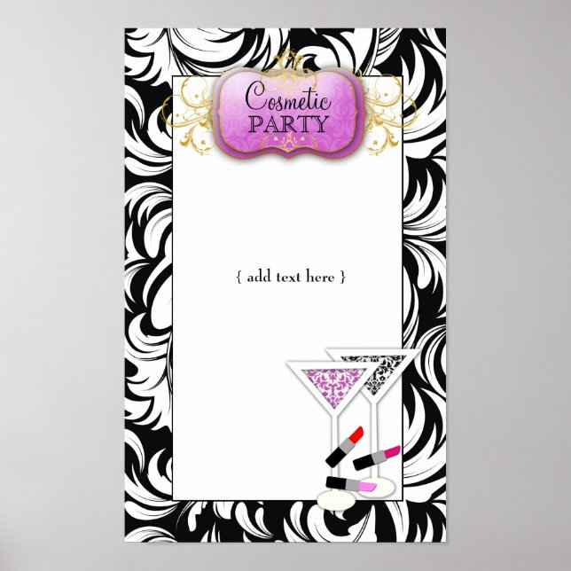 Poster 311-Lavish Purple Plate Cosmetic Party (Devant)