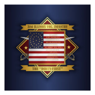 Poster 31ème Infanterie volontaire de l'Illinois