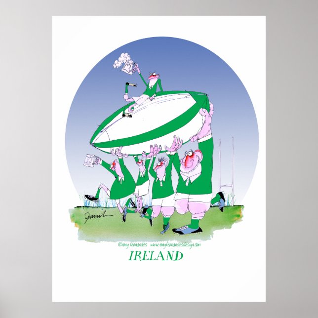 Poster 3 applaudissements irlande rugby, tony fernandes (Devant)
