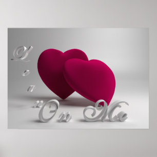 Poster 3D Hearts-Saying 28x20