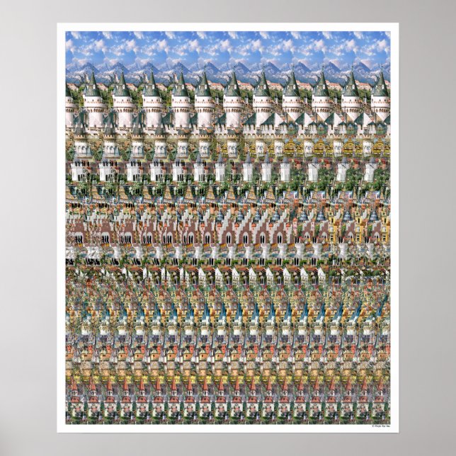 Poster 3D "Neuschwantstein Castle" de 20 po x 24 p (Devant)