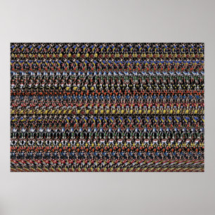 Poster 3D "Star de soccer" 36 pouces x 24 par Magi