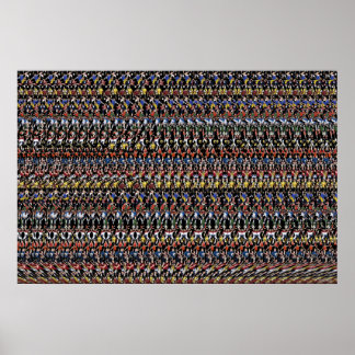 Poster 3D "Star de soccer" 36 pouces x 24 par Magi