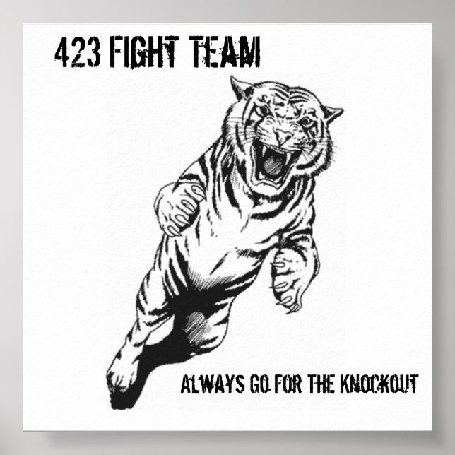 Poster 423 Équipe De Combat, Toujours Aller Pour Le Kno.. (Devant)