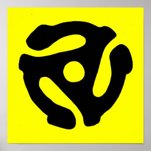 Poster 45 RPM Record Adapter Print