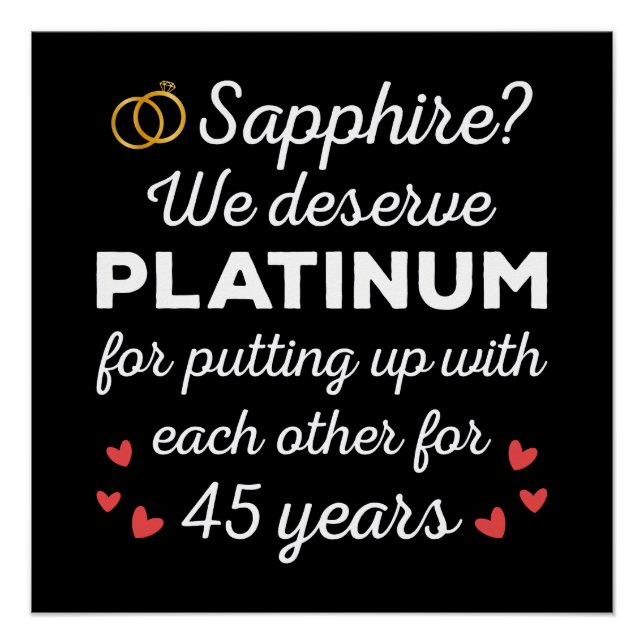 Poster 45e anniversaire de mariage I - Couple drôle de sa (Devant)