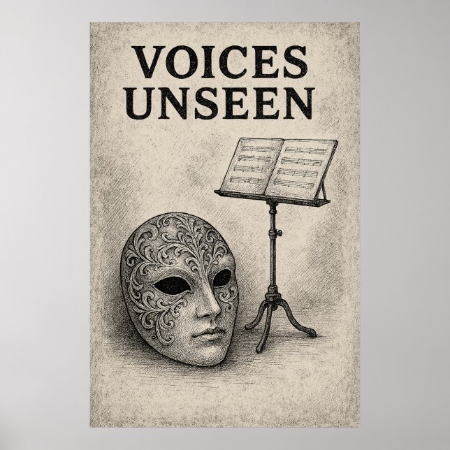 Poster 47, Voices Unseen, Art Vintage (Devant)