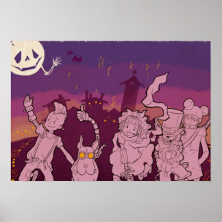 Poster 4 Petits monstres - Musique nocturne